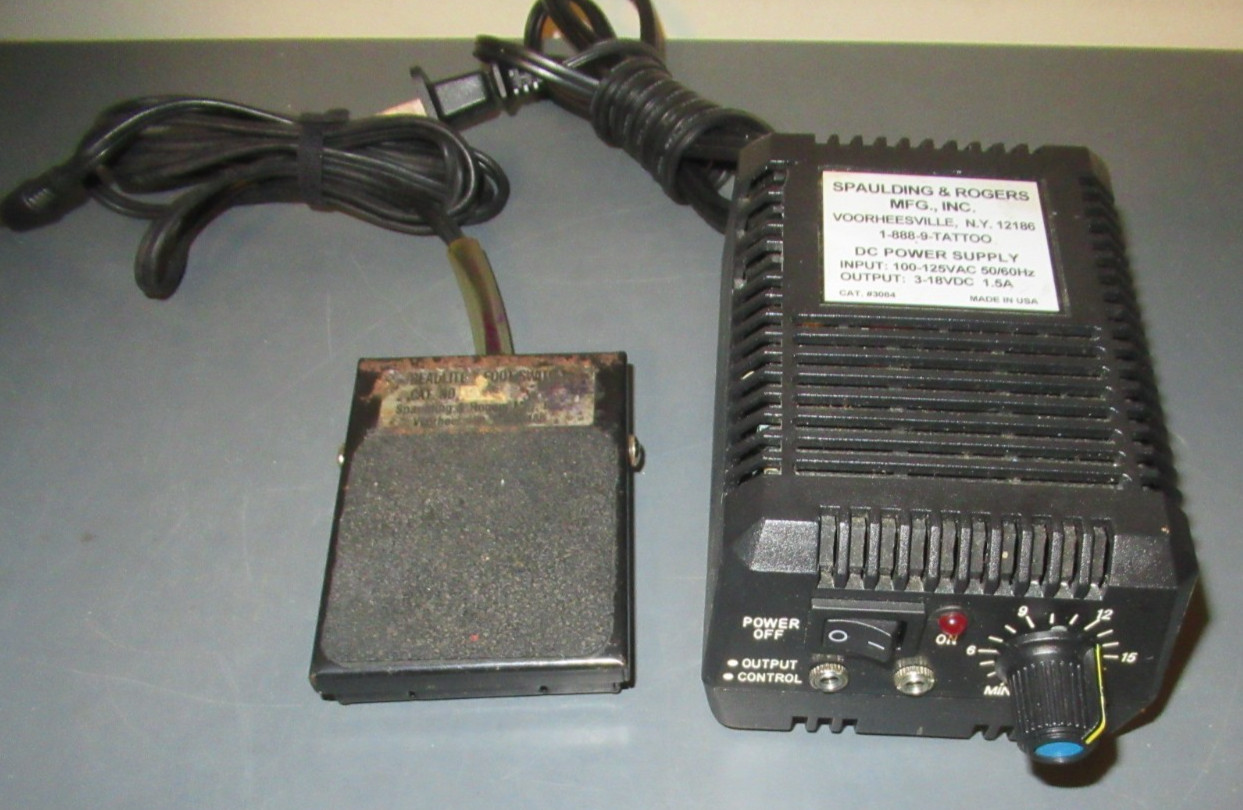 spaulding rogers tattoo Power Unit Tattoo Machine w Foot Switch