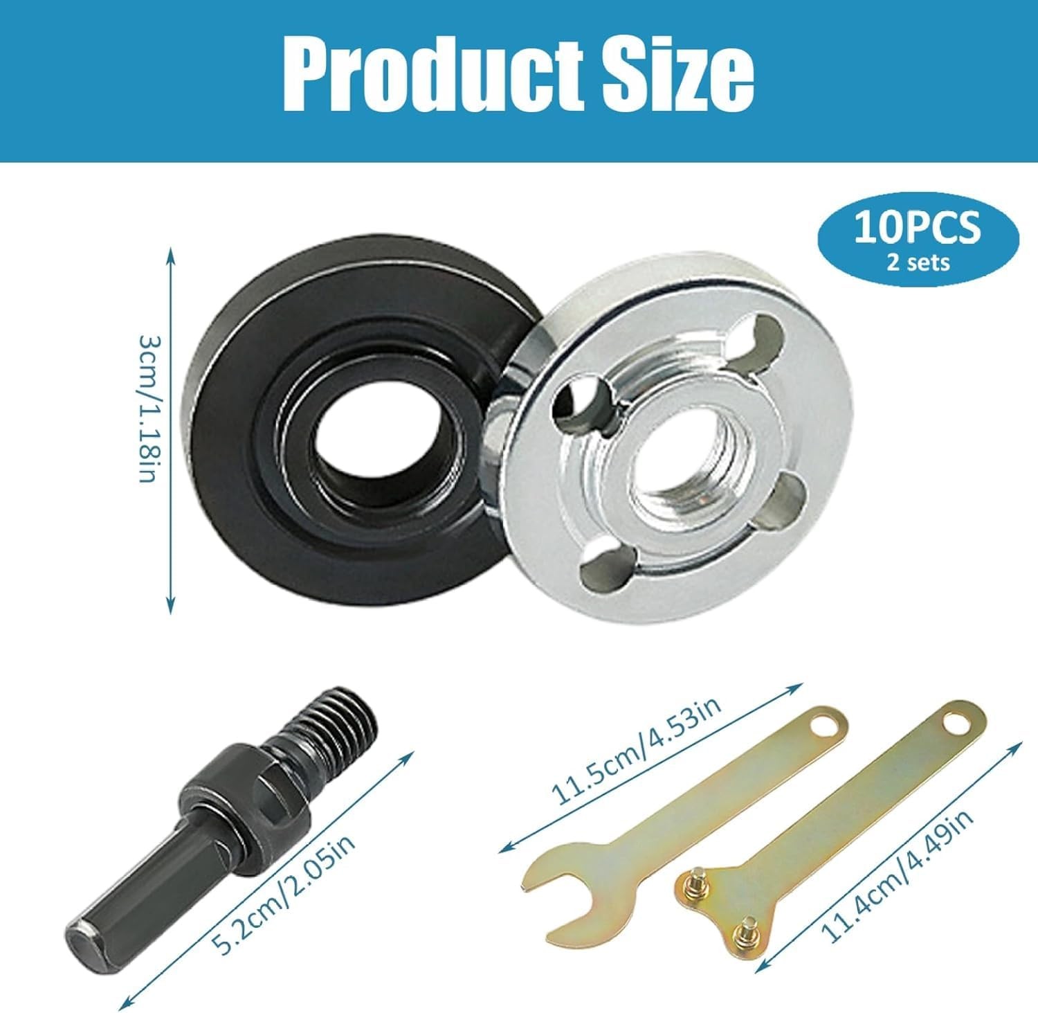 10Pcs Electric Drill Angle Grinder Connecting Rod Set, 10mm Adjustable Rotary Dr