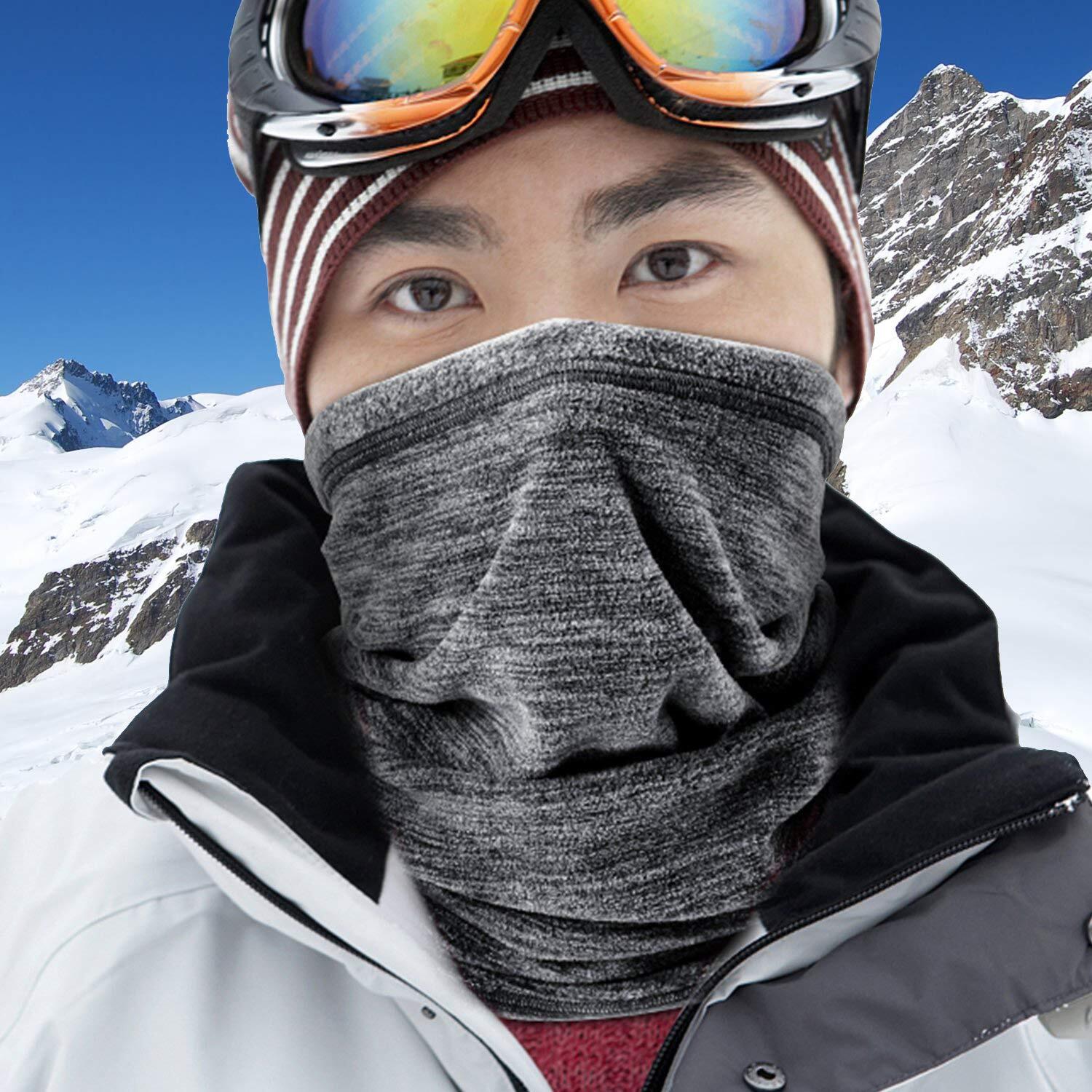 Fleece Warmer Windproof Winter Neck Gaiter Cold Weather Face Mask For Men Women