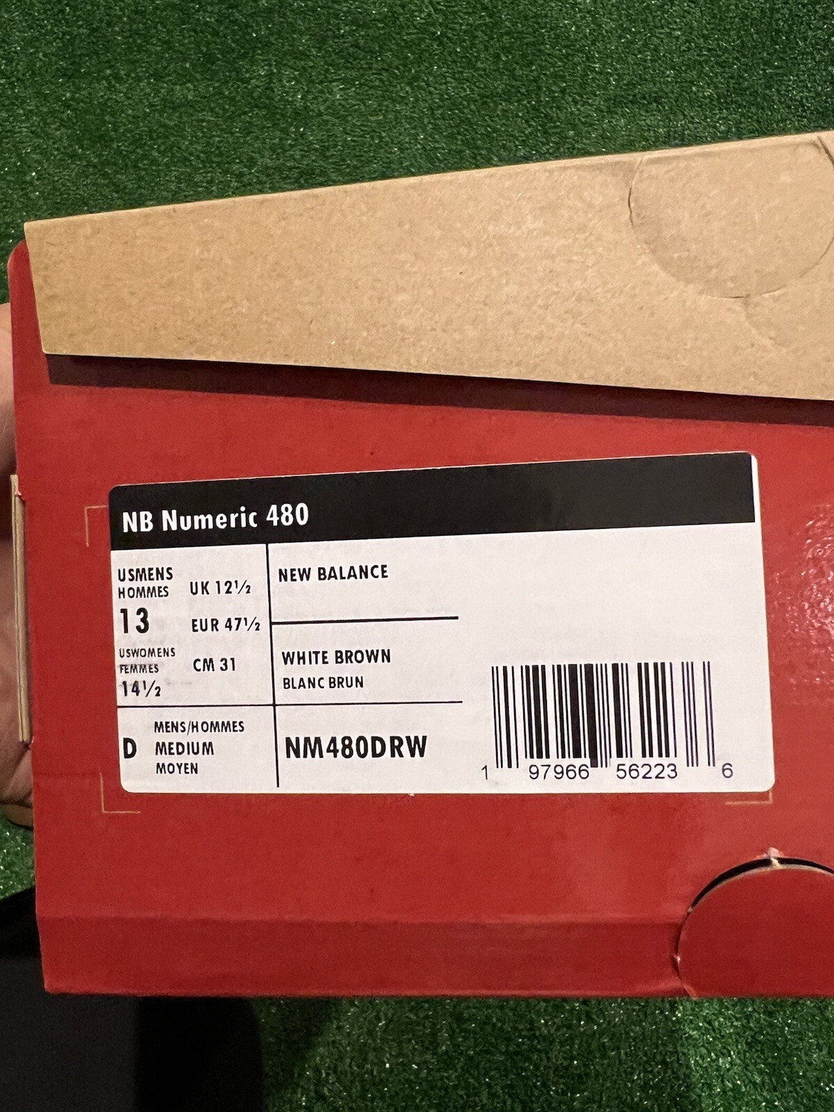 Size 13 - New Balance Numeric 480 Sea Salt Brown