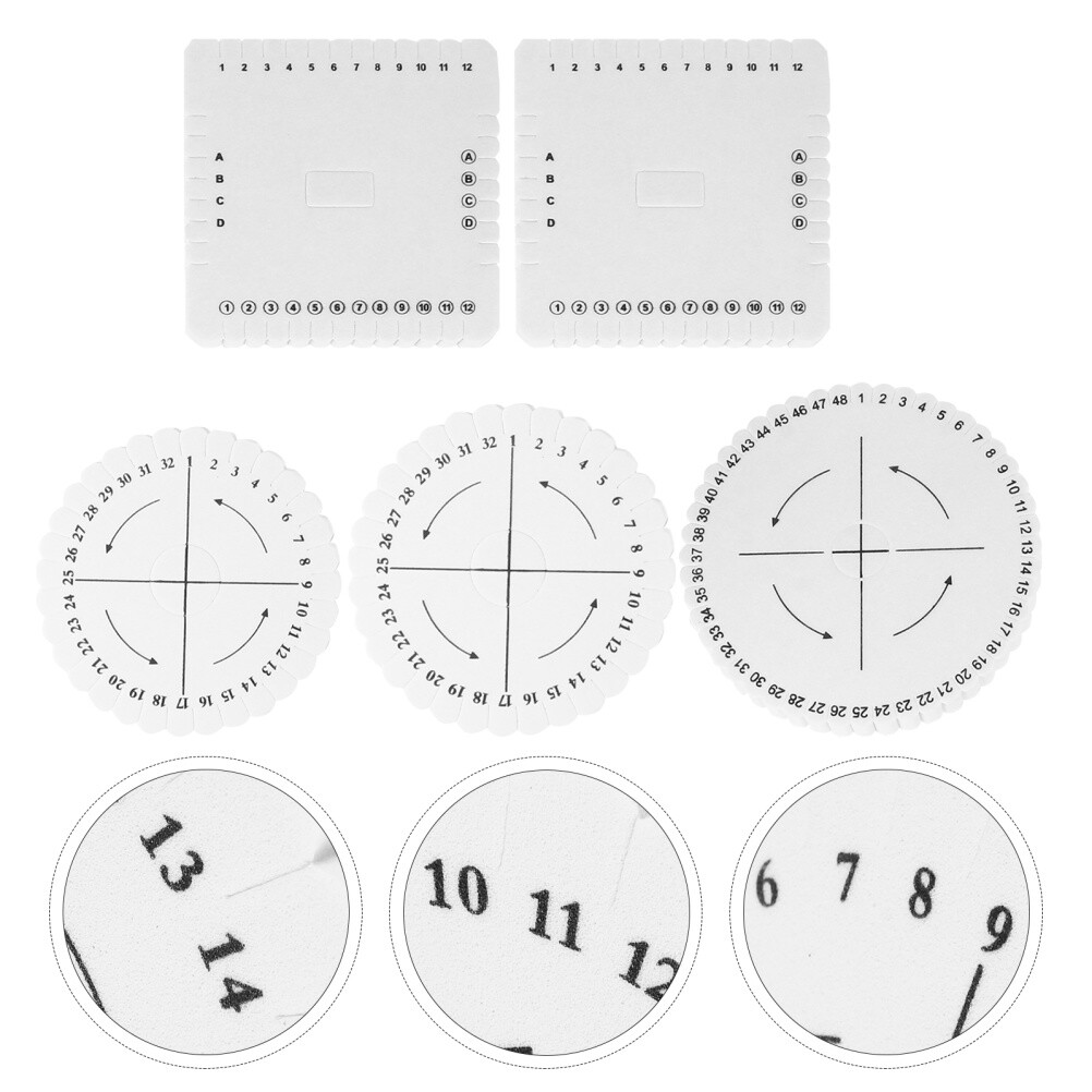 5PCS Square Kumihimo Disc Kumihimo Round Disk Bracelet String Cord Plate