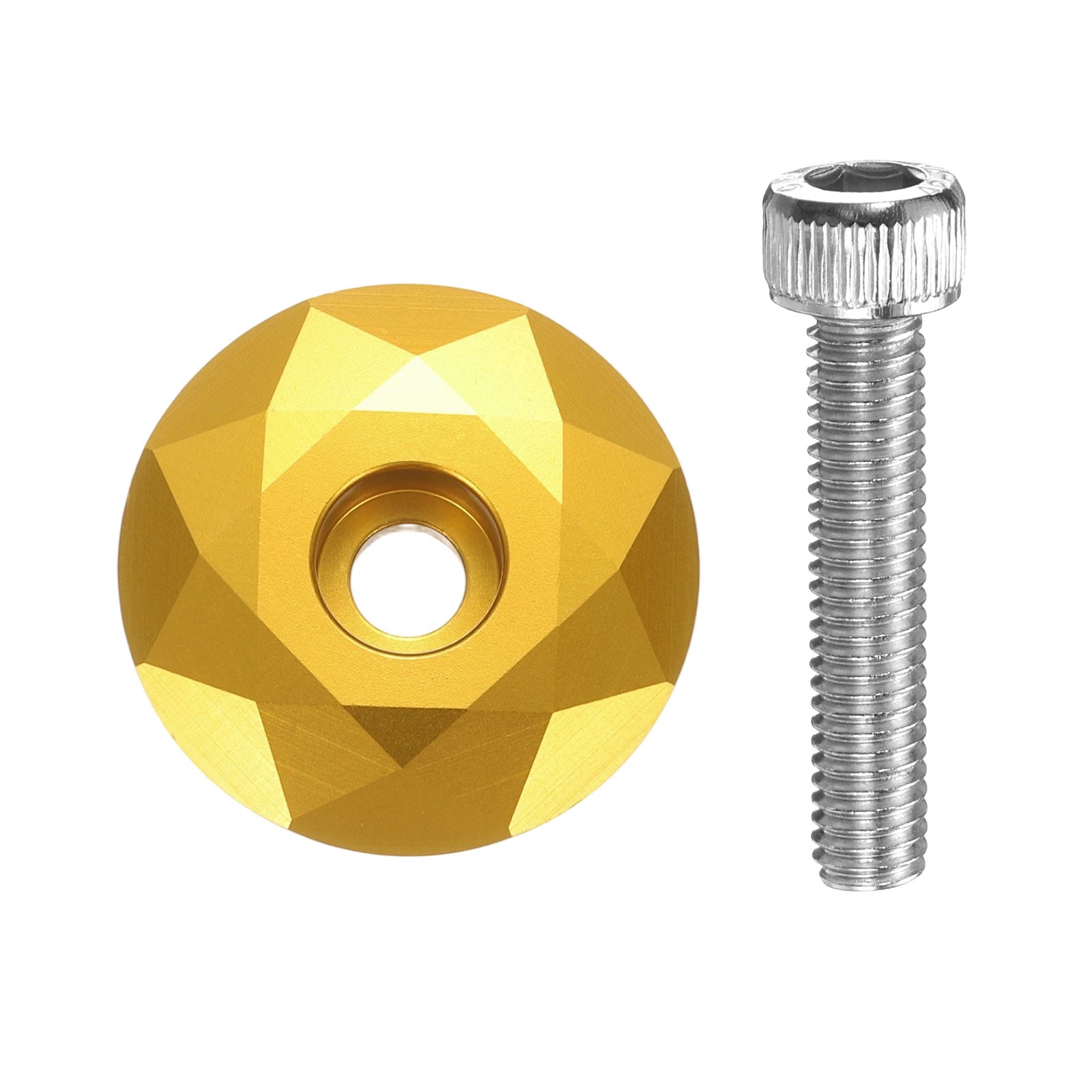 1 1/4" OD Bicycle Head Set Stem Top Cap for Mountain Road Bike Gold