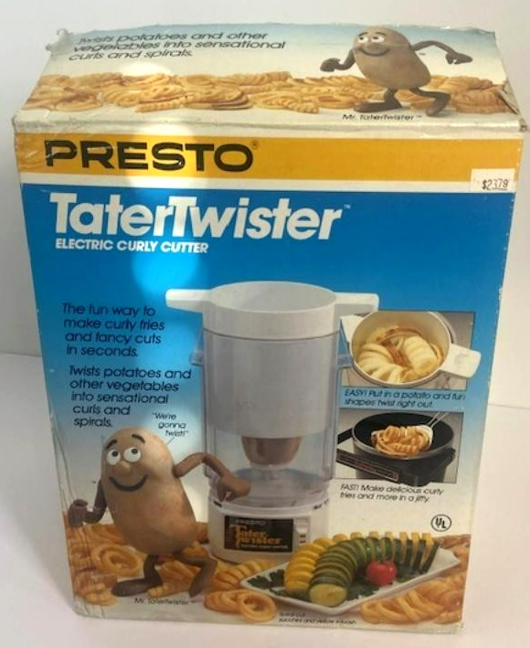 Vintage NIB Presto Tater Twister 02930 Electric Curly Cutter for Potatoes Veggie