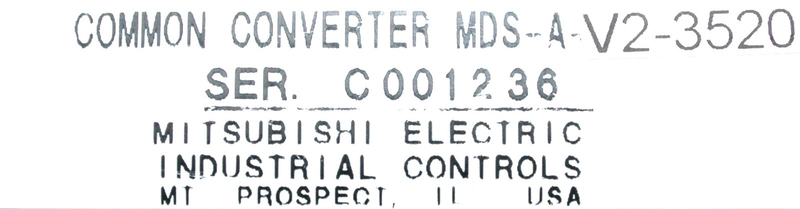 Mitsubishi Drives-AC Servo MDS-A-V2-3520 *REPAIR EVALUATION ONLY* [PZJ]