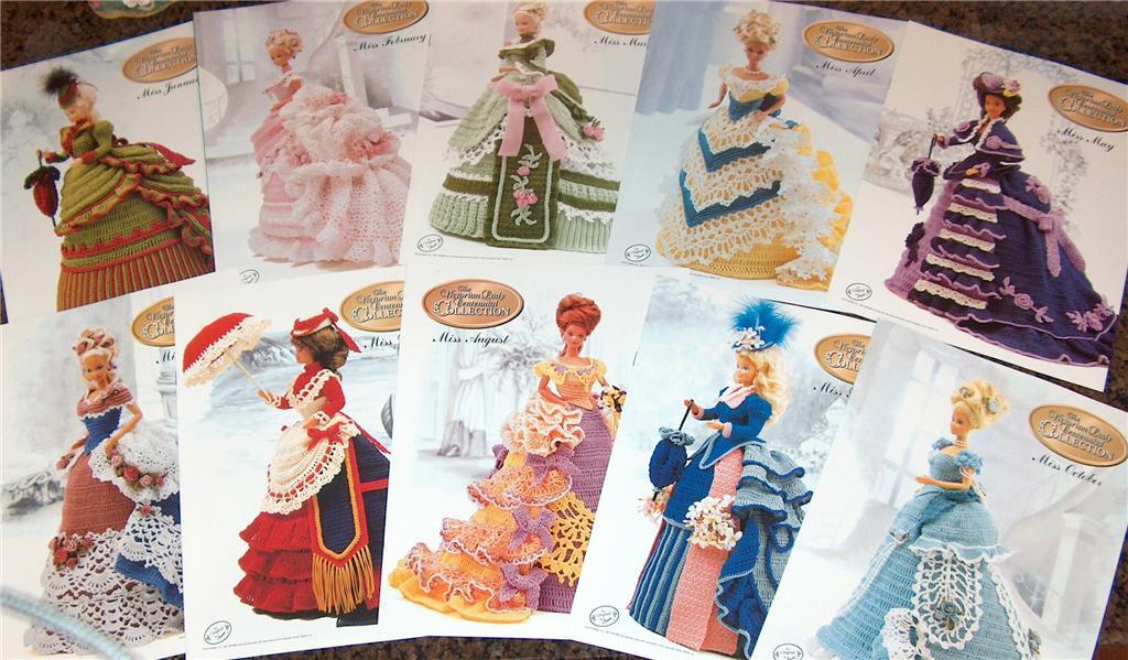 Annie's VICTORIAN LADY CENTENNIAL Bed Doll Crochet Patterns Collection Most New