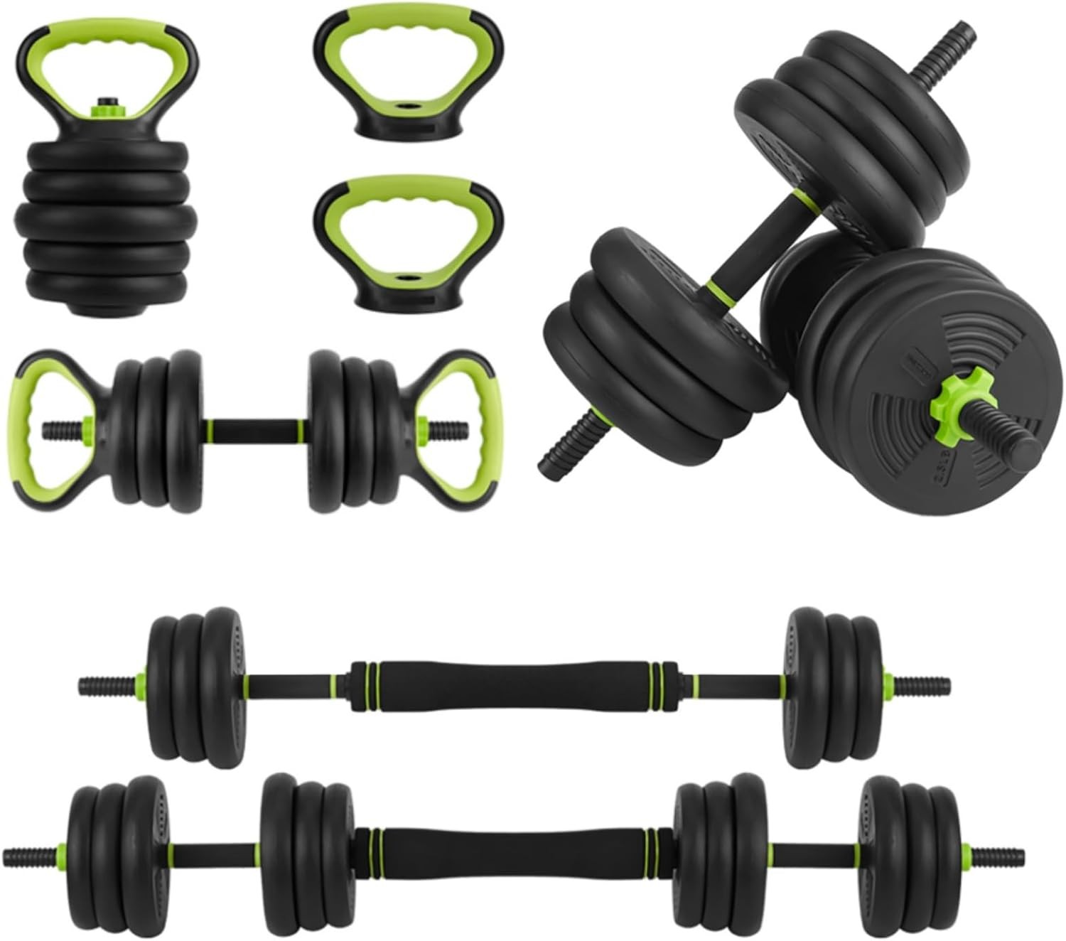 44/66/88 LBS Adjustable Dumbbell Set 4 In1 Fitness Workout Weights Dumbbells Set