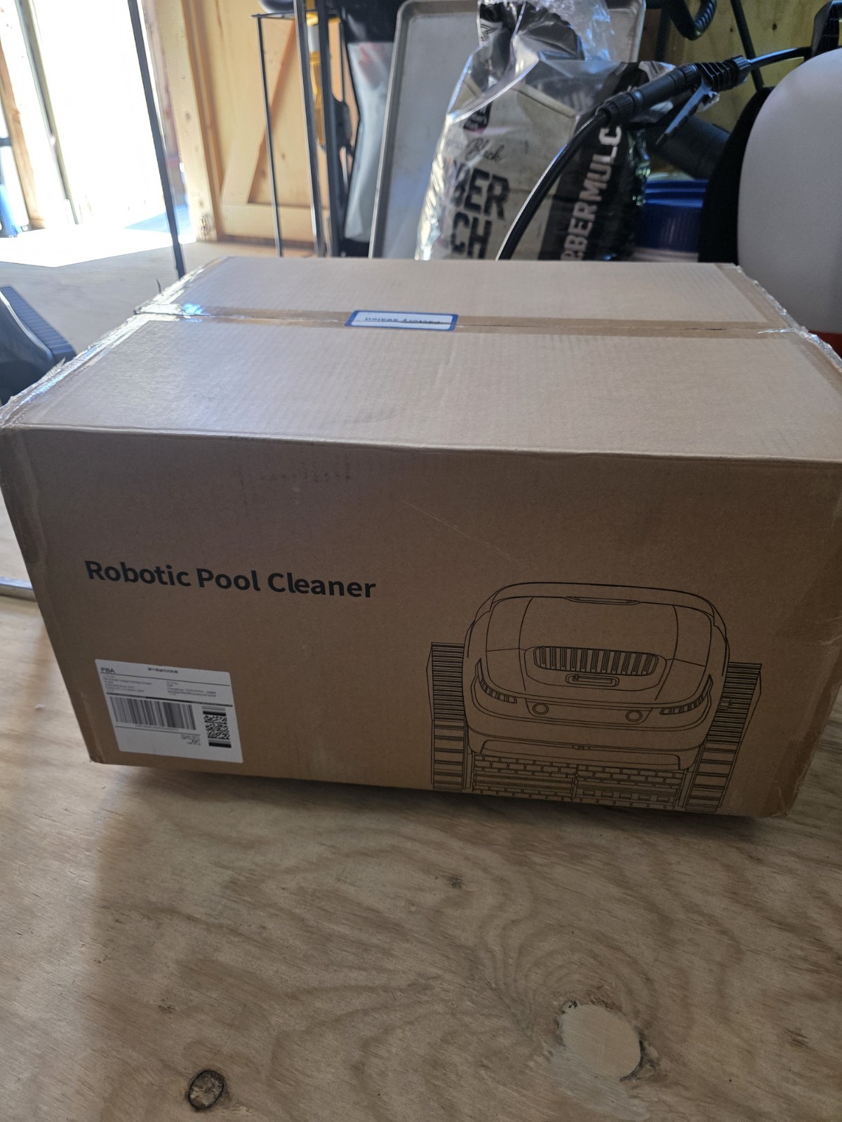 Botluxe Robotic Pool Cleaner for Pool, White/Blue
