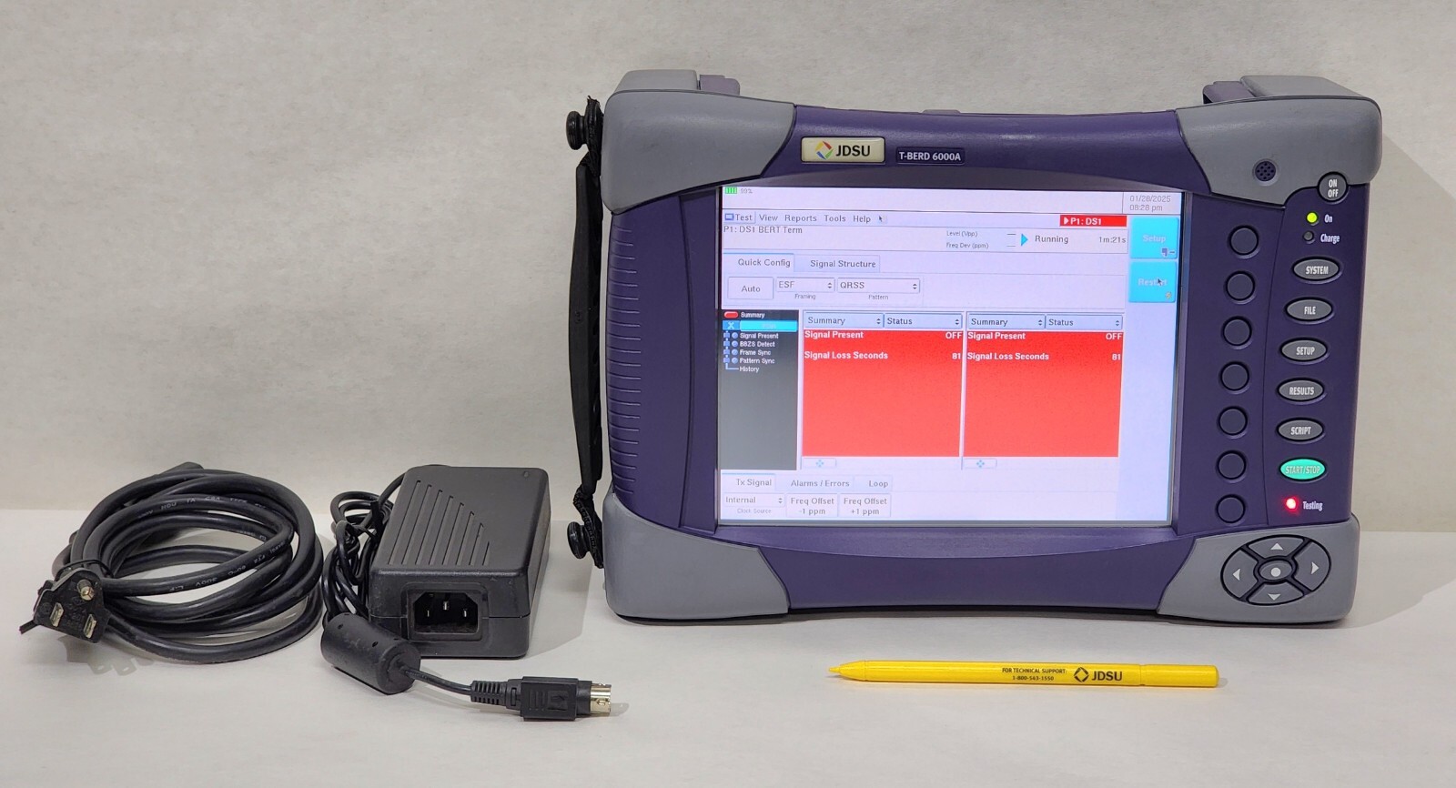 JDSU T-BERD TB-6000A Network Test Platform w/MSAM C0400+DS1 (14 Options)