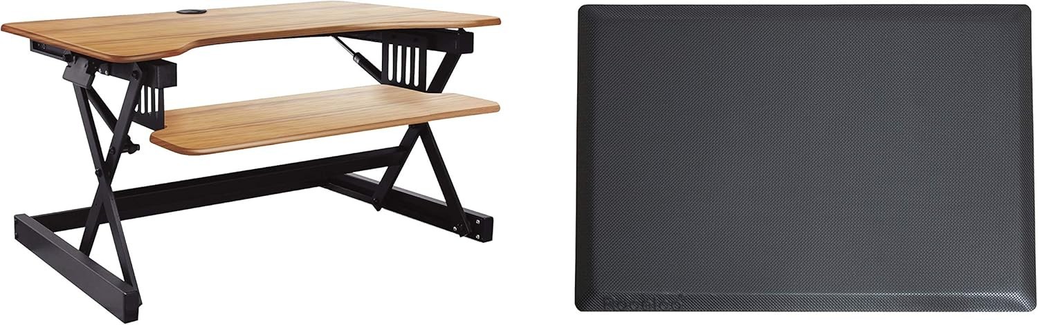 46" Large Height Adjustable Standing Desk Converter Quick Sit Stand Up Triple