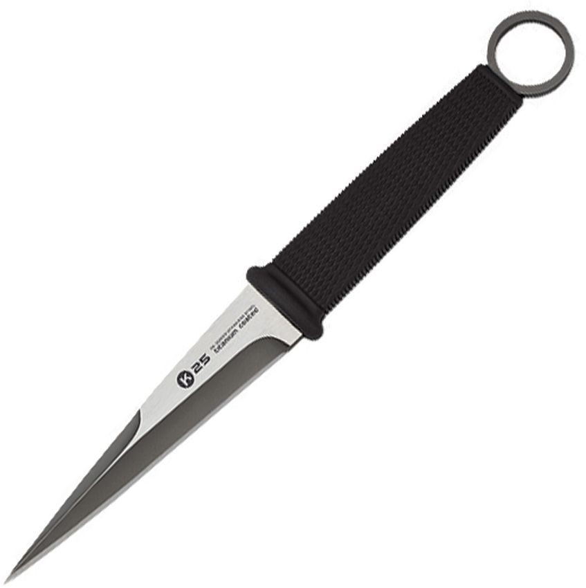K25 Boot Fixed Knife 4.75" Full Tang 3Cr13 Steel Blade Textured Rubber Handle