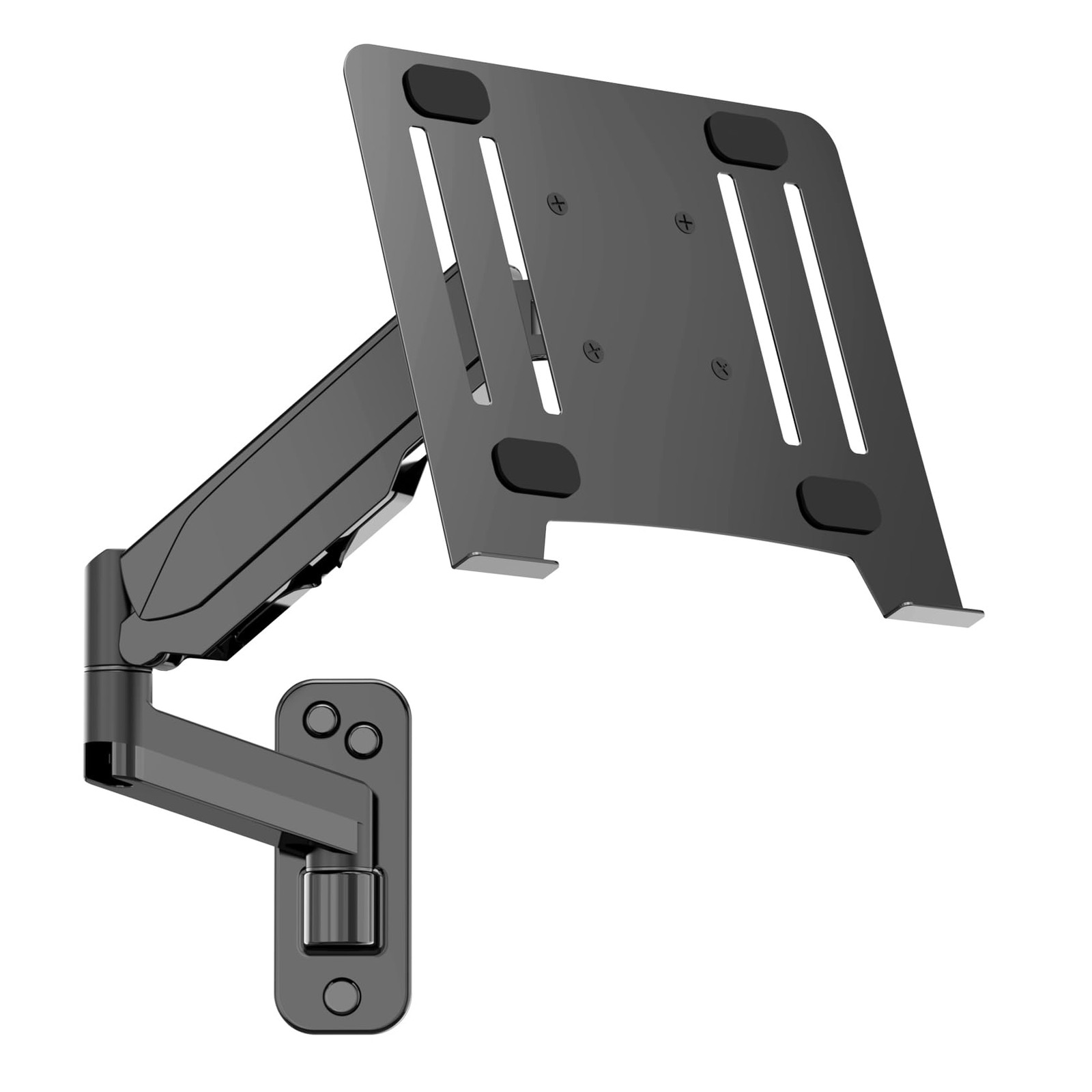 UPGRAVITY Laptop Wall Mount, 2-in-1 Gas Spring Holder with Vented Black