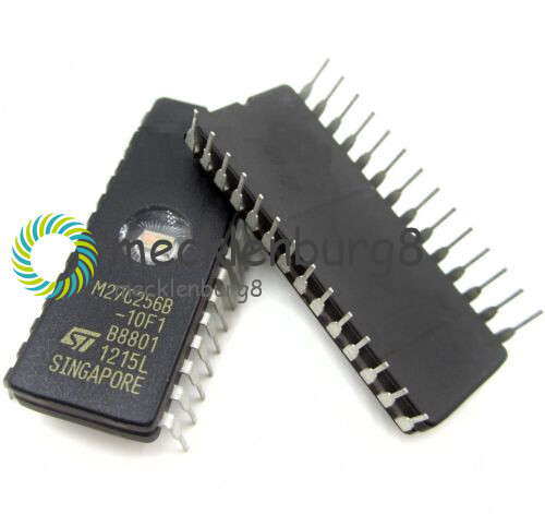 10PCS X M27C256B-10F1 EPROM 27C256-100 32Kx8 100ns CMOS by STM DIC28