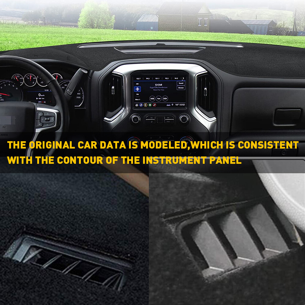 Fits 2019-2021 CHEVY SILVERADO DASH COVER DASHBOARD MAT PAD DASHMAT GMC Sierra