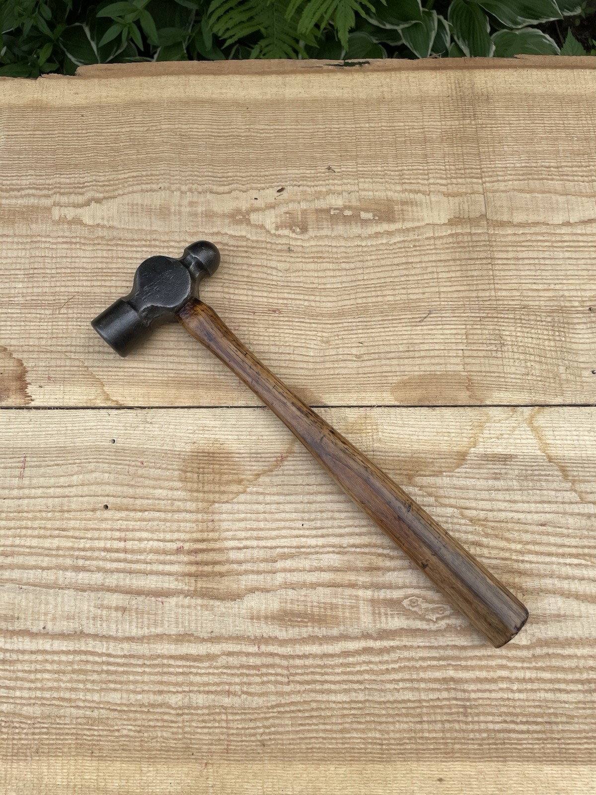 H. Cheney Ball Peen Hammer 1lb USA Wood Handle Machinist Blacksmith Tool Vintage