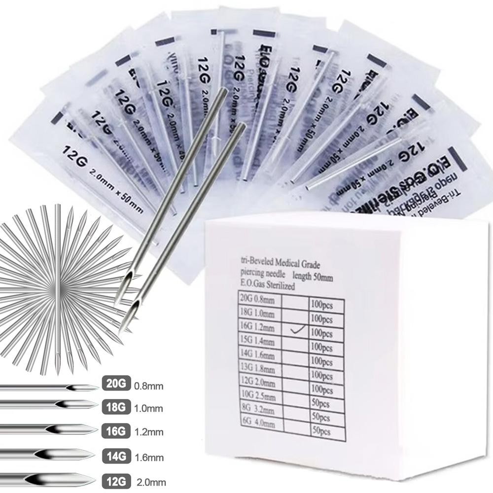 Piercing Needle 12g 14g 16g 18g 20g Surgical Sterile Disposable Puncture Needles