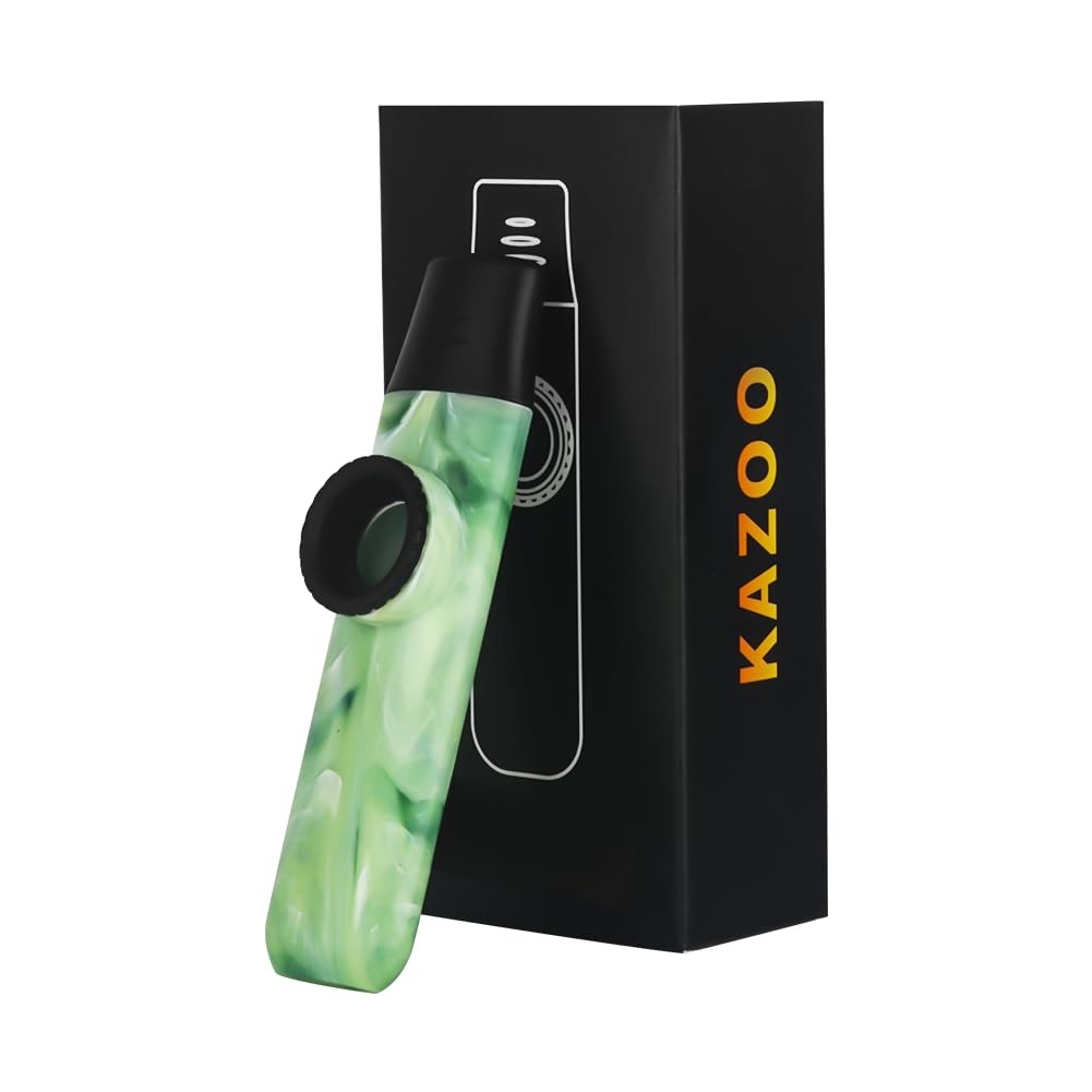 Jade Style Kazoo, Adjustable Tone Professional ABS Resin Kazoo with Five Flut...