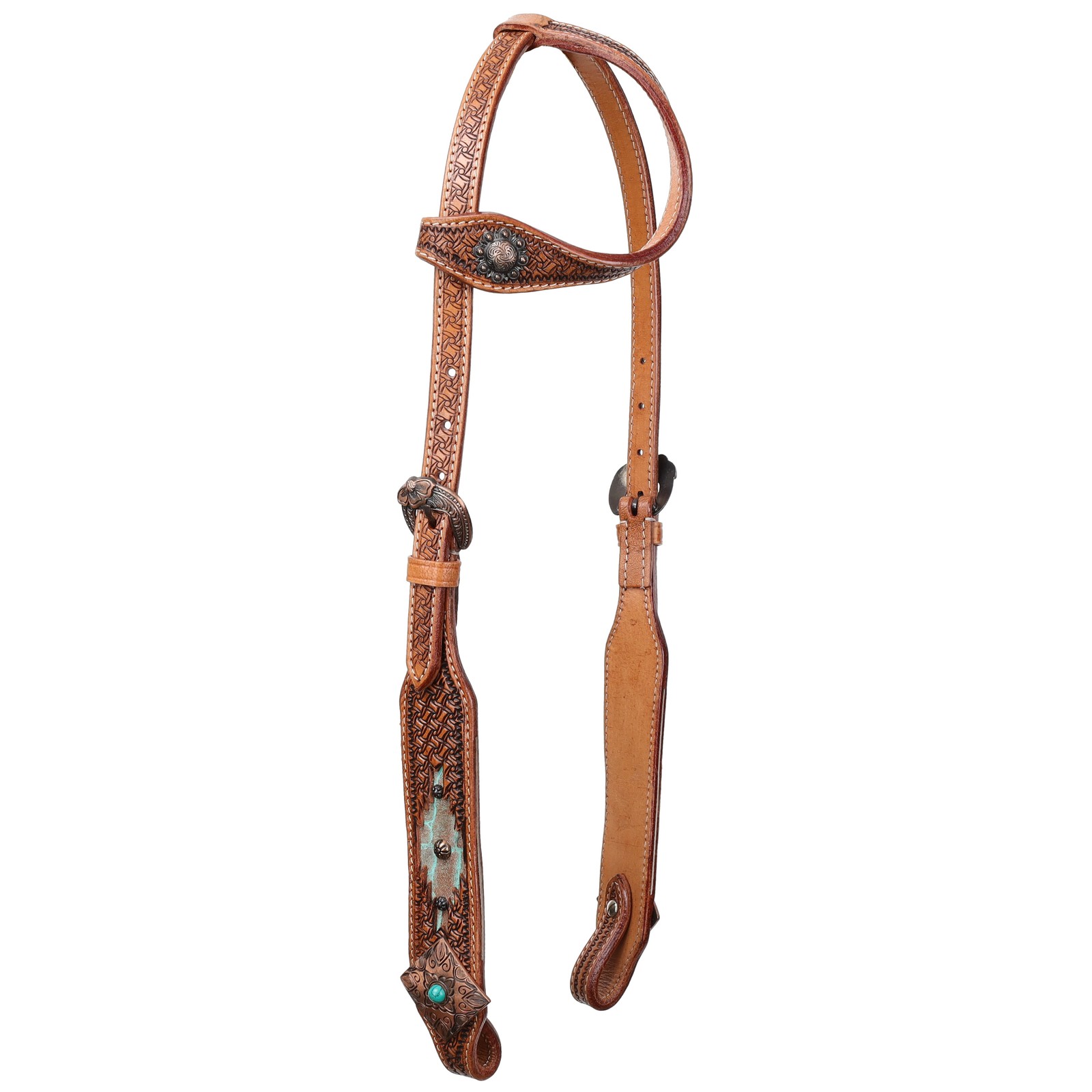 Showman Outlaw Oasis Single Ear Headstall & Breast Collar Set