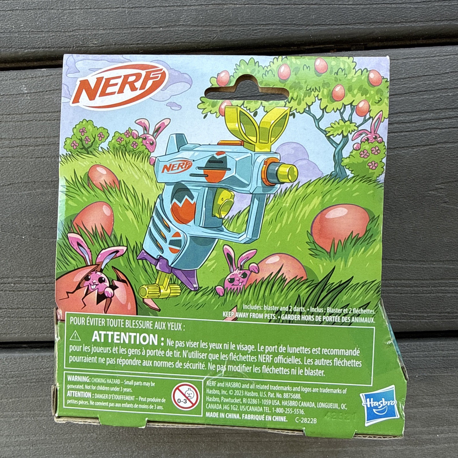 NEW Nerf Easter Egg Hunt Blaster + 2 Nerf Darts Hasbro Ages 8+