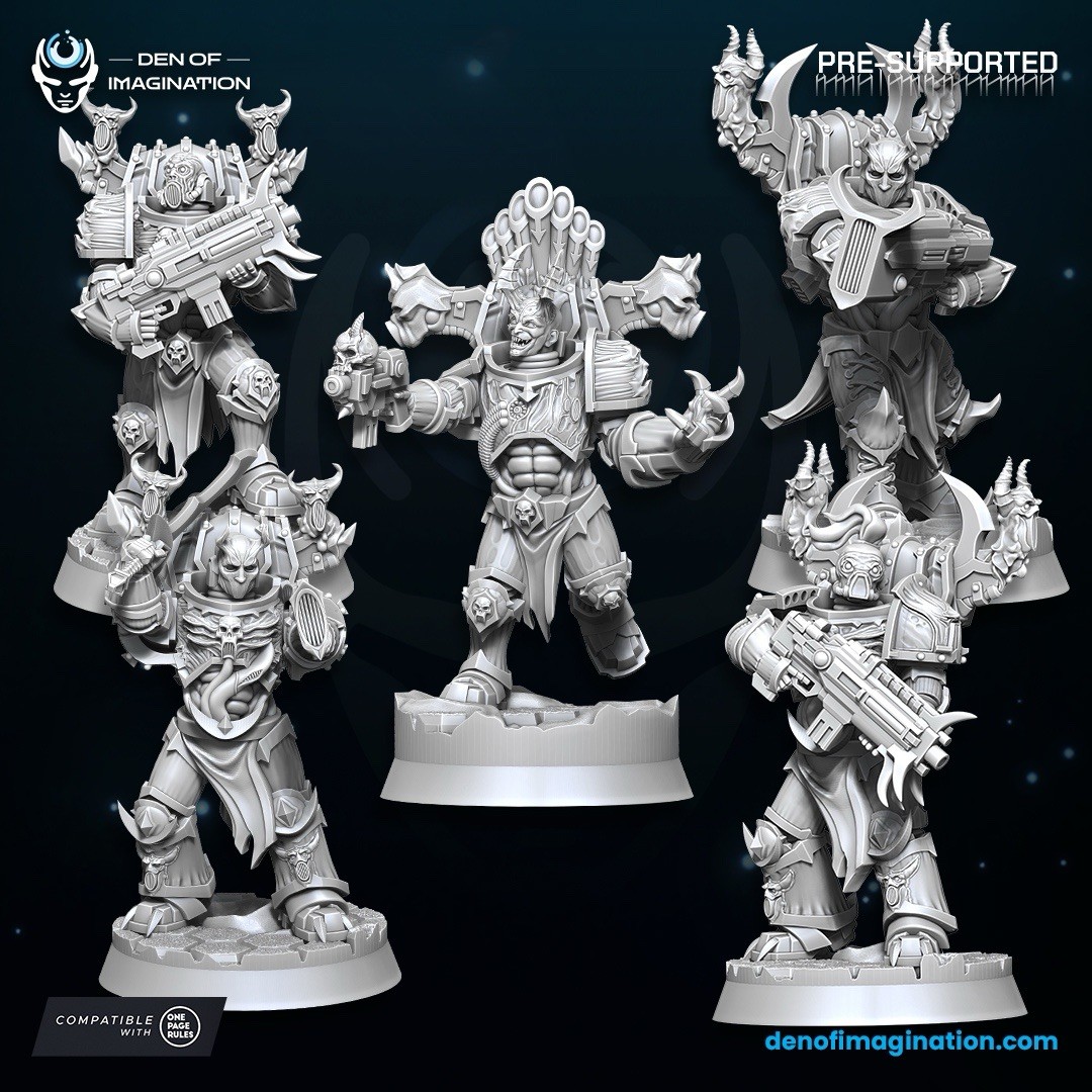 Chaos Sons of Excess - Sonic Noise Weapons  x6 Models - Grimdark Compatible