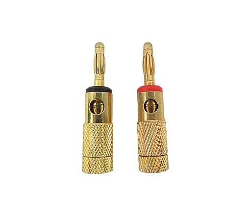 Calrad	30-602  Banana Plug 1 Red, 1 Black,  1 Pair - New Old Stock, Free Ship