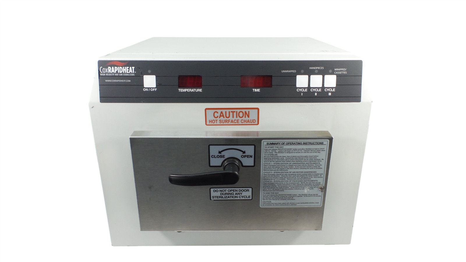 CPAC Equipment Inc CoxRapidHeat 6000 High Velocity Hot Air Rapid Heat Sterilize