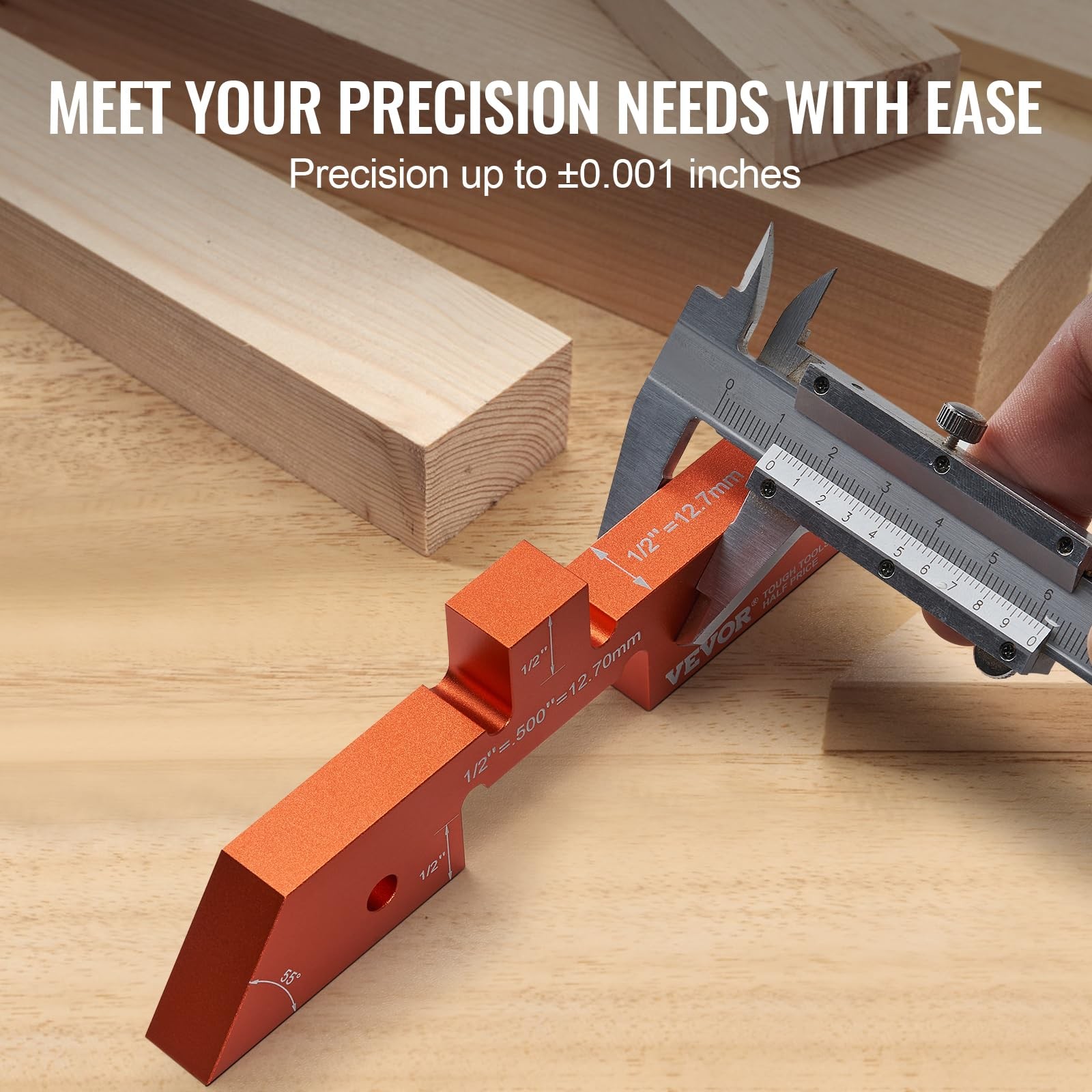 VEVOR 16-Piece Precision Height Gauge Block Set Woodworking Tools