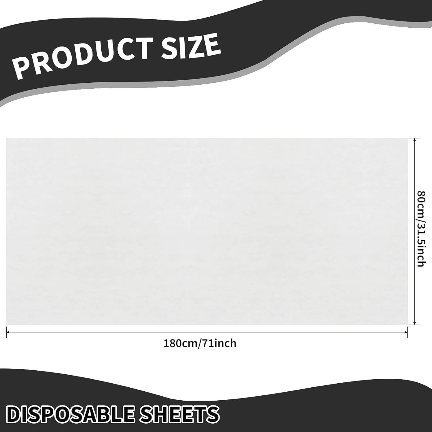100 Pcs Disposable Massage Table Sheets - White
