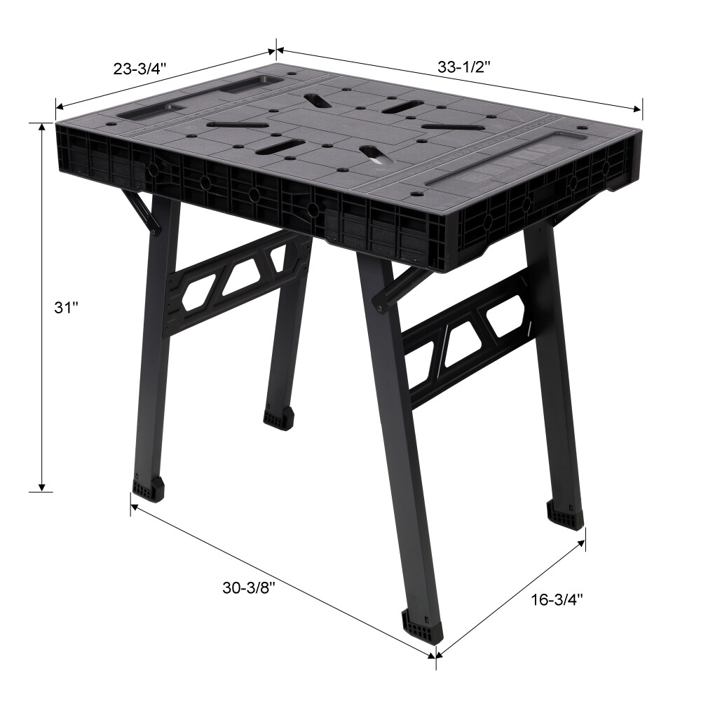 1650Lbs Portable Workstation Foldable Work Bench Suitable for Garage Workshop