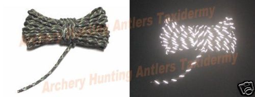 2 Pack 20' REFLECTIVE CAMO CORD ROPE Treestand Locator Camping Fishing Hunting