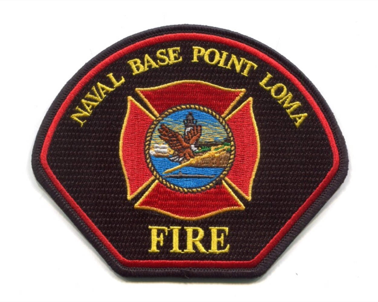 Federal Fire San Diego Naval Base Point Loma USN Navy Patch California CA Red