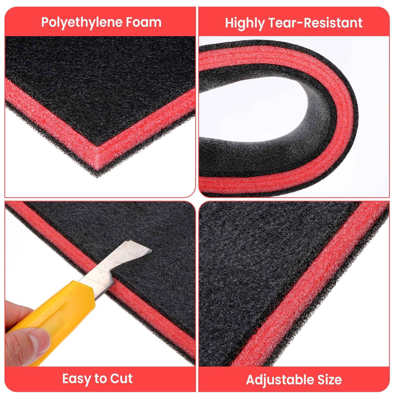 5 Pack 16x12x1 inch Tool Foam, Tool Foam Inserts for Cases, Polyethylene Stor...