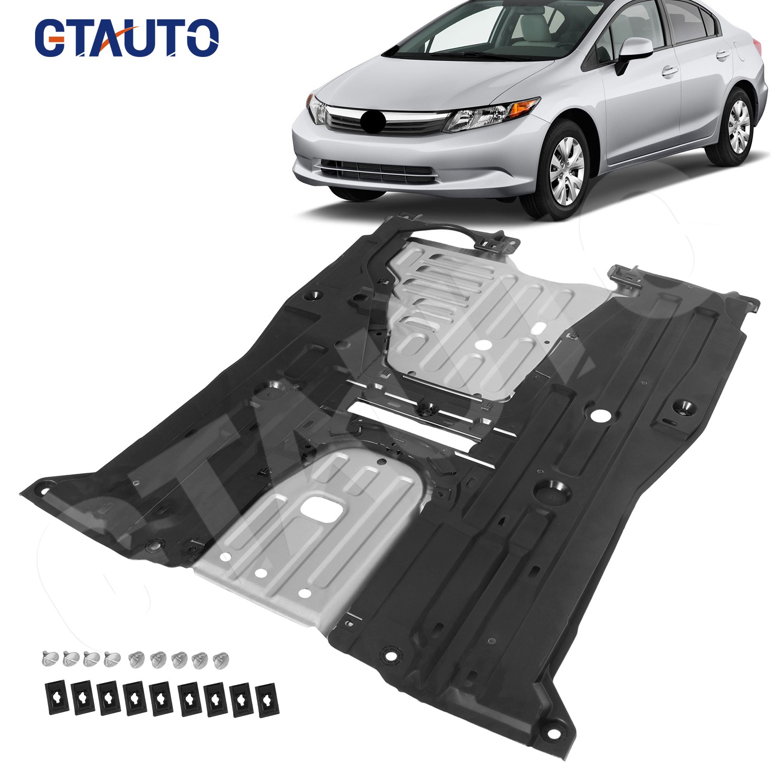 For Honda Civic 2012 2013-2015 Engine Splash Guard Under Shield Cover Assembly