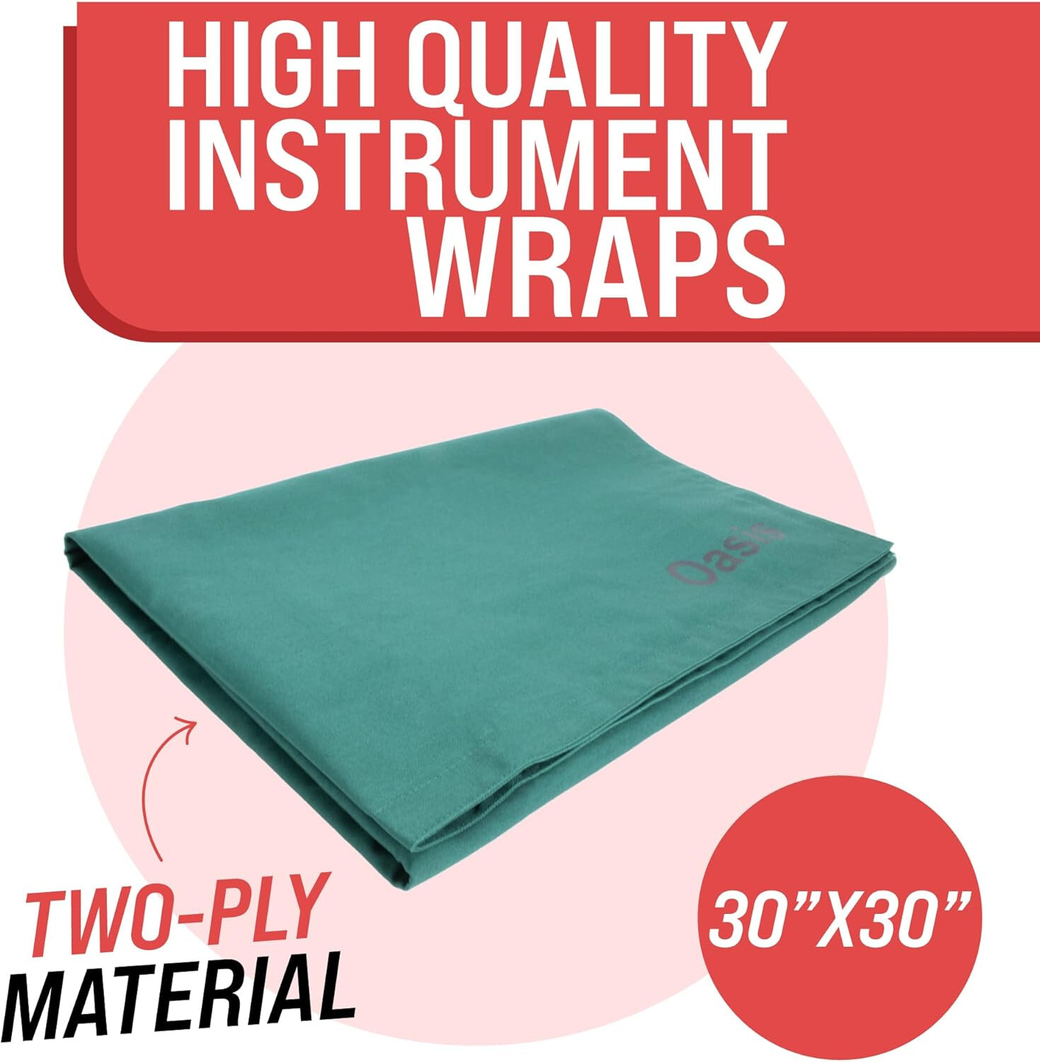 Cloth Instrument Wrap, 30in X 30in, 5 Count