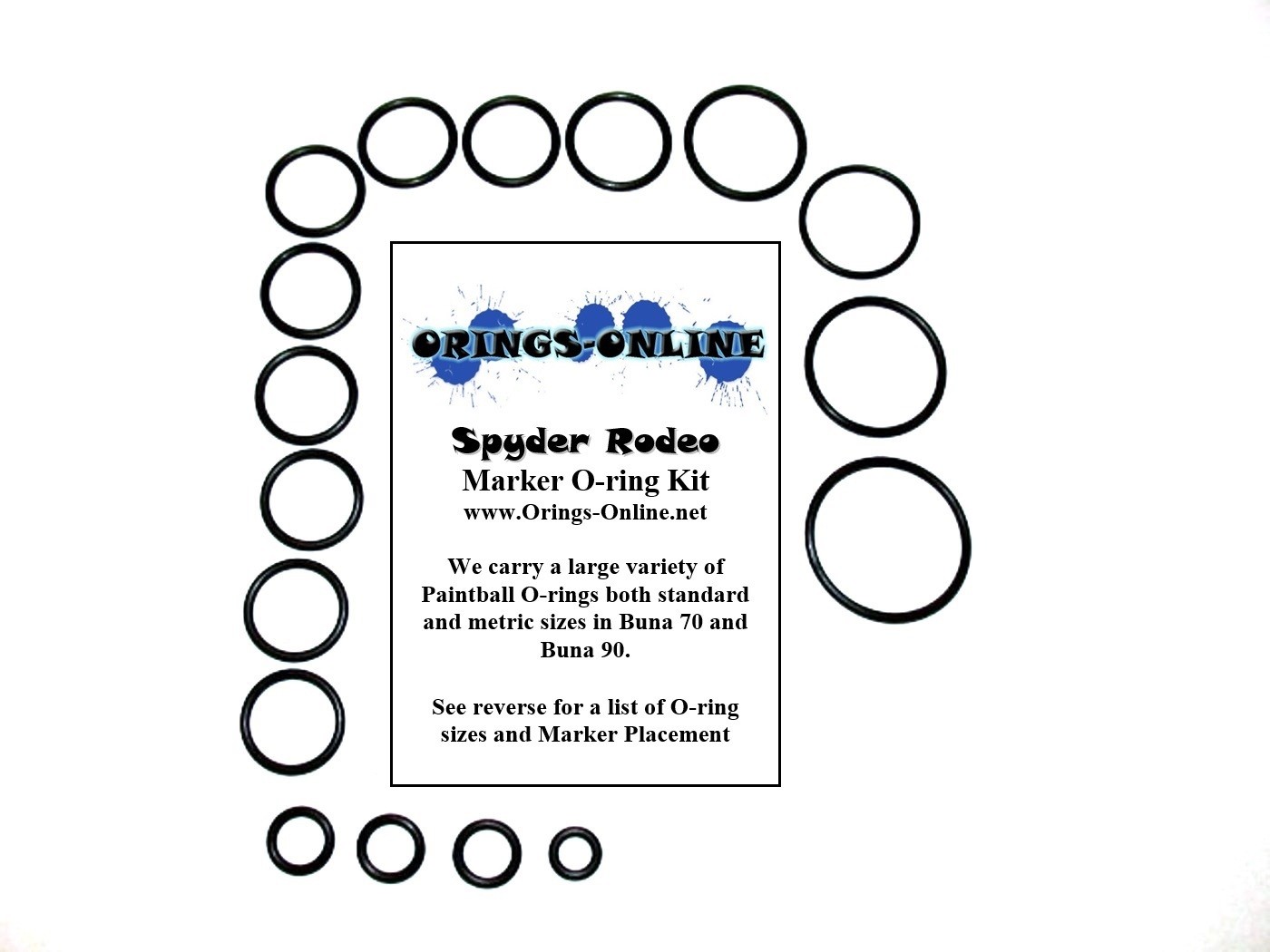 Spyder Rodeo Paintball Marker O-ring Oring Kit x 4 rebuilds / kits