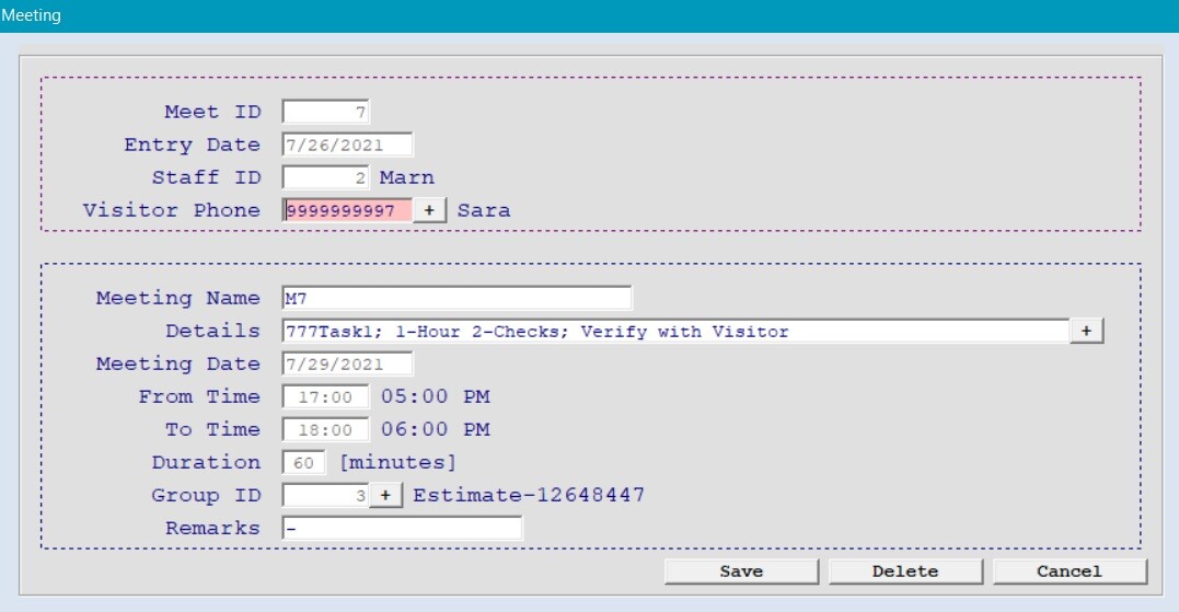 NVYN Visitor Schedule Software - Meet Work Plan Calendar