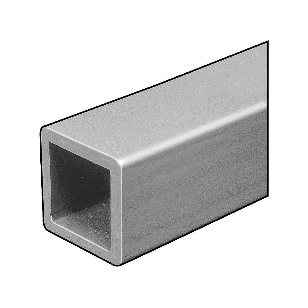 FIBERGRATE 870860 Sq Tube,ISOFR,Gry,1/8 T x1 In OD Sq,5 Ft 4ATN8