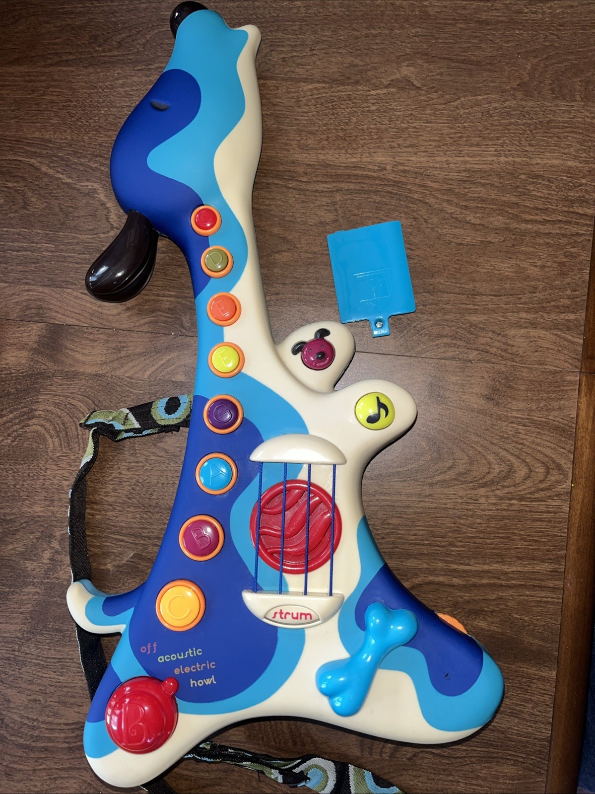 My B Toys Hound Dog Strum Guitar Toy Woofer Tested & Works Great Toddler