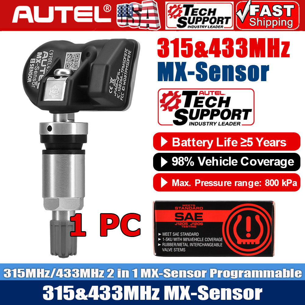 Autel MX-Sensor 2 in 1 Programmable TPMS Sensor for Universal Tire Pressure Tool