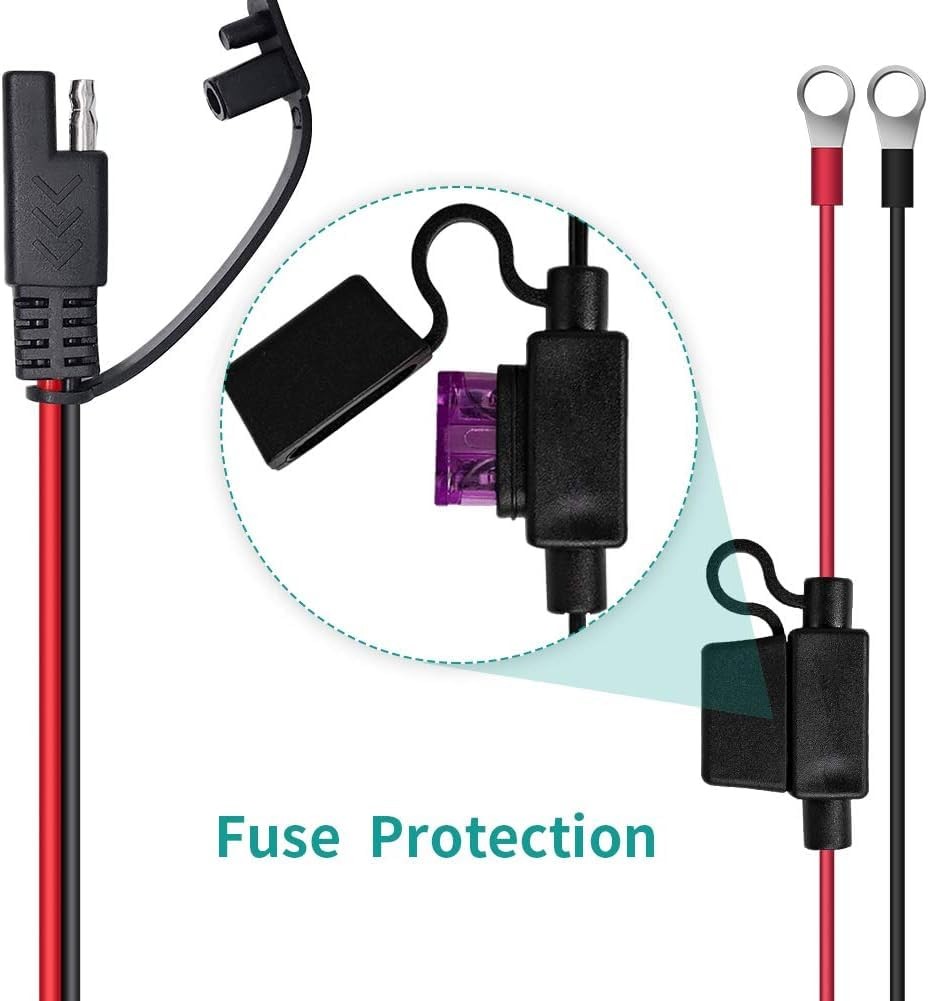 12V / 6V Battery Trickle Charger Maintainer, 1.5A Automatic Smart Float Black
