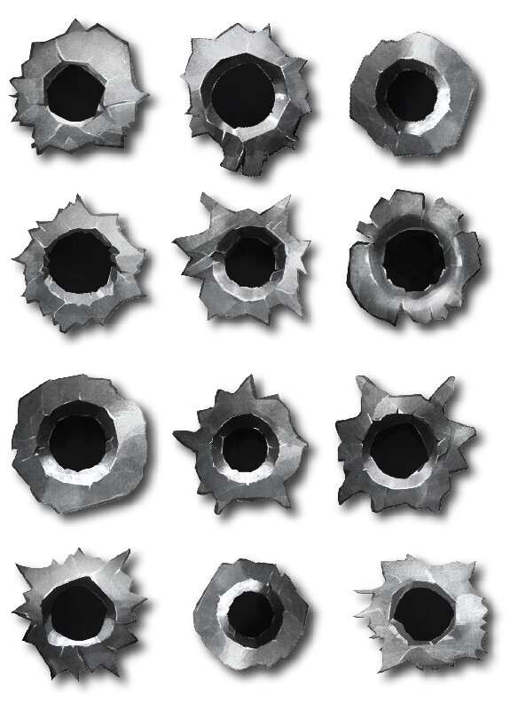 Bullet Hole Sticker fake gun shot decal realistic car truck glass window vinyl