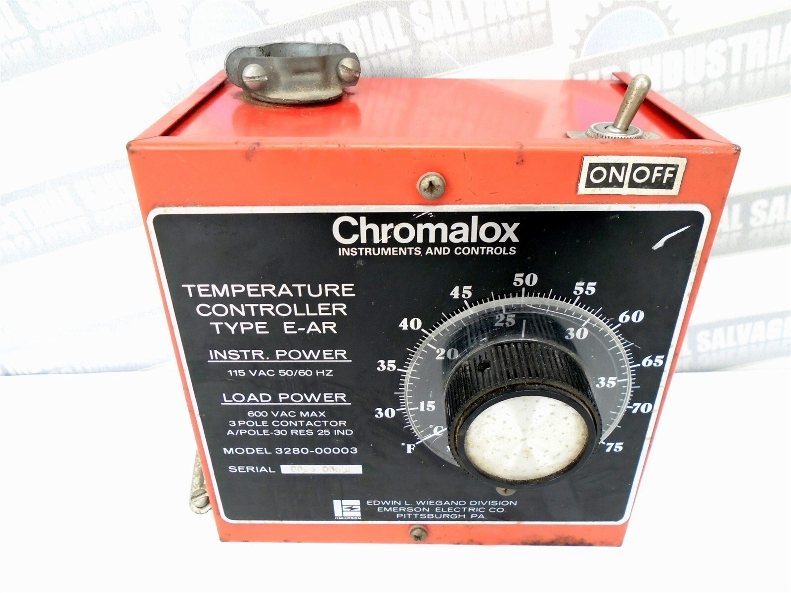 CHROMALOX - 3280-00003 TEMPERATRURE CONTROLLER - Type E-AR 600V Load 115V Instr