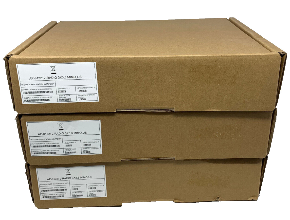 Lot of 3 Motorola AP-8132 2-RADIO 3X3,3 MIMO, US | AP-8132-66040-US