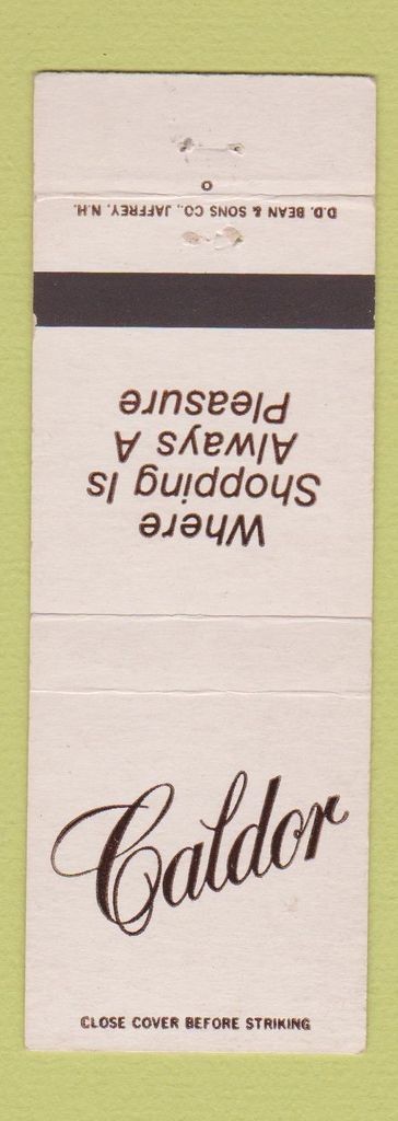 Matchbook Cover - Caldor Store