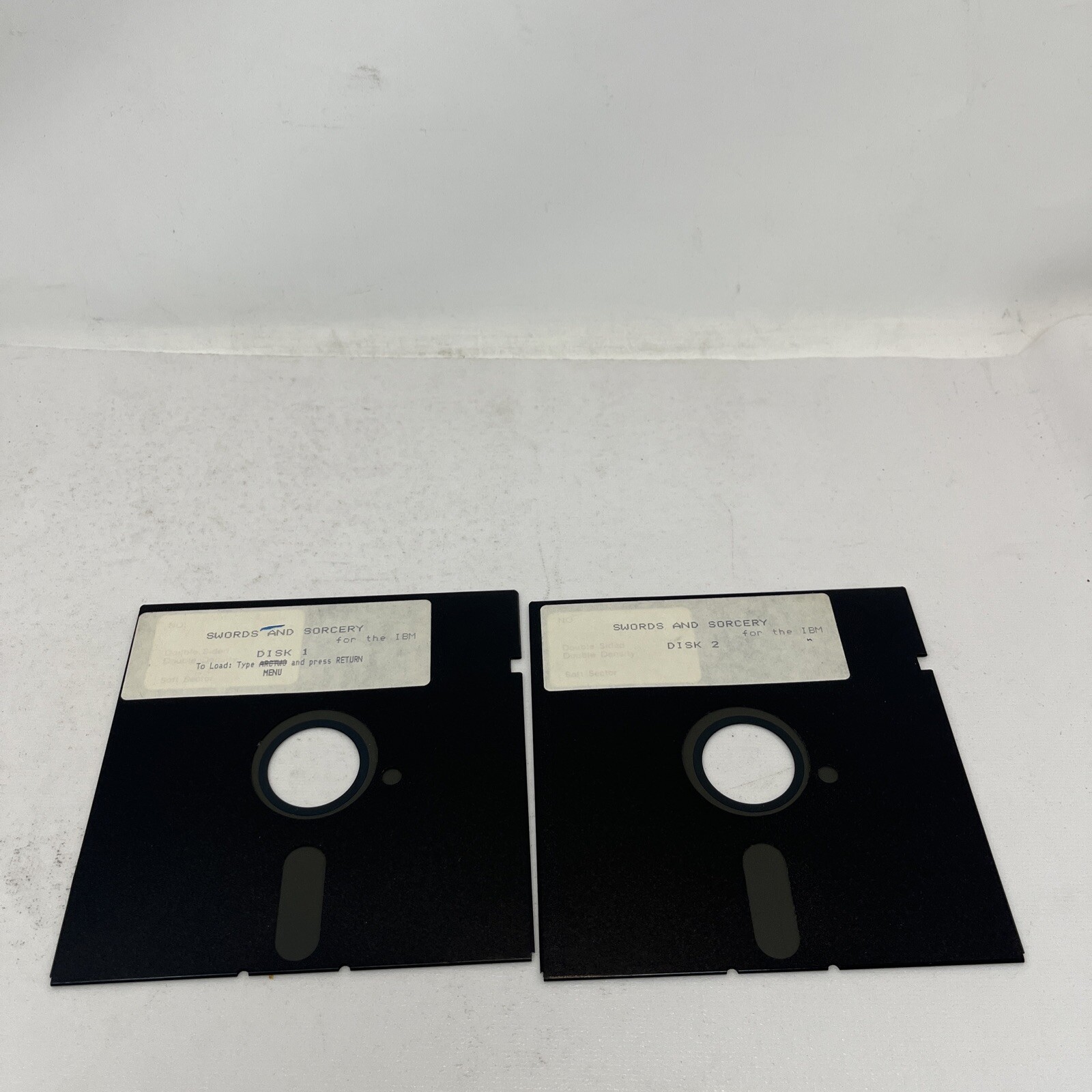 Swords and Sorcery 5.25" Floppy Discs (1 & 2) - Untested