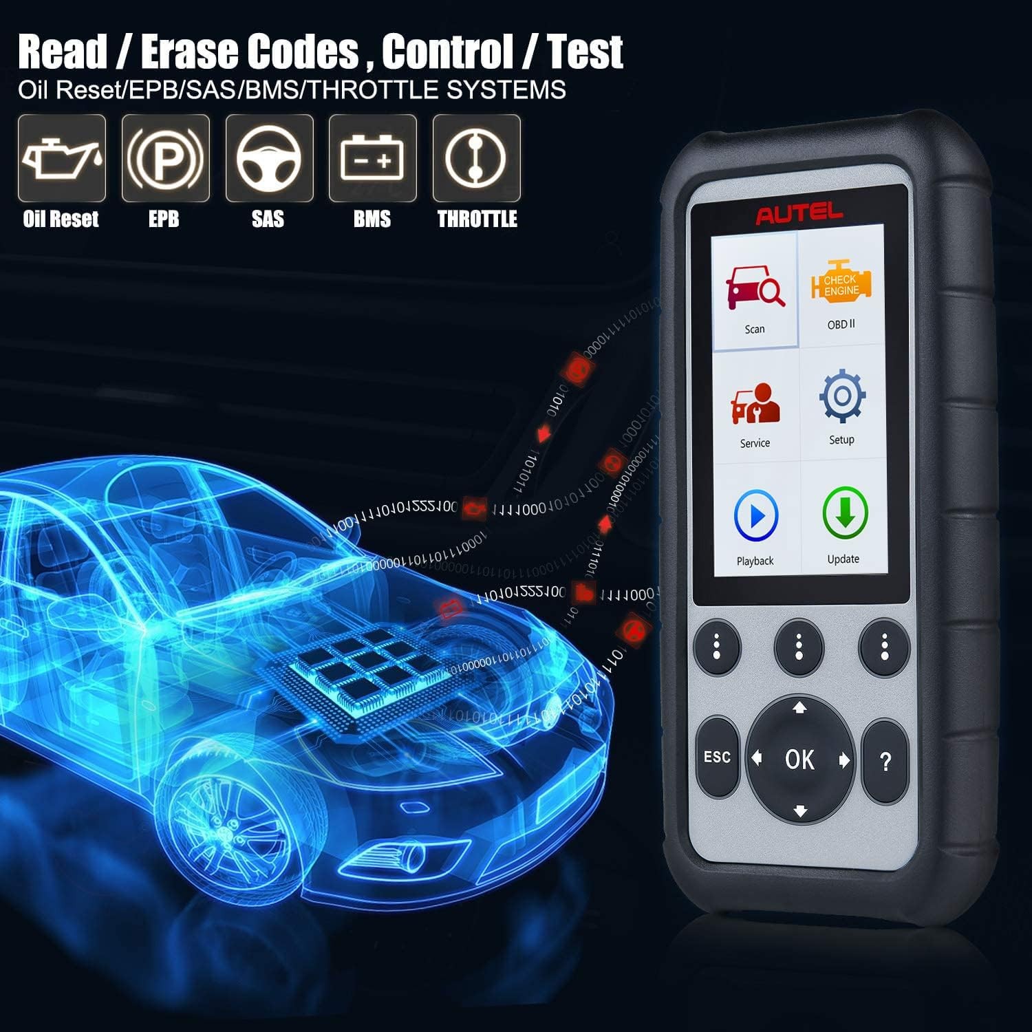 Autel MaxiDiag MD806 OBD2 Scanner ABS SRS Engine Transmission Diagnostic Scanner