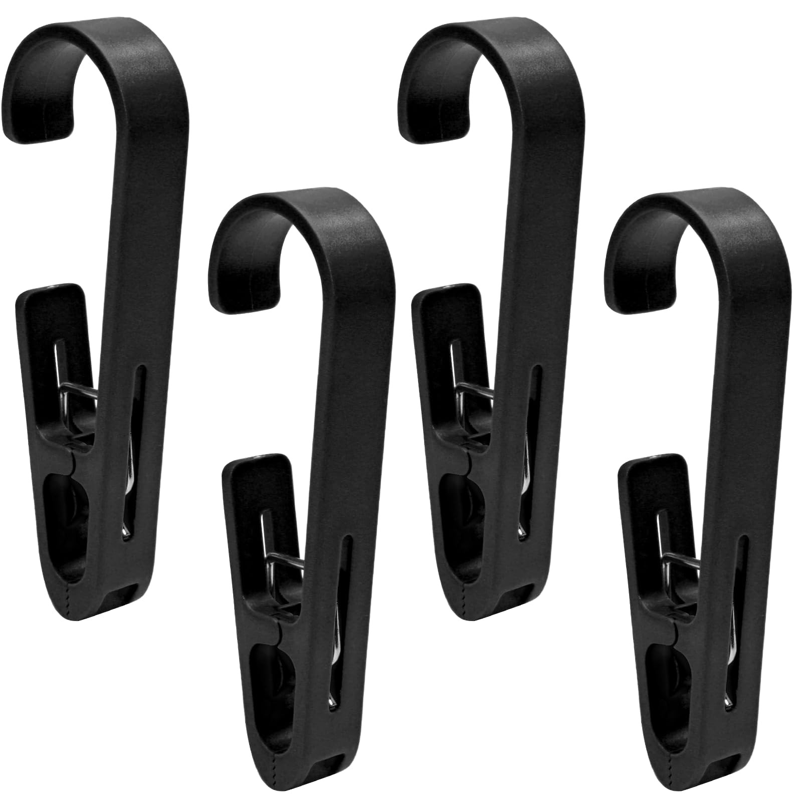 Uenhoy Large Laundry Hooks with Clips 4 Pcs Clothes Pins Heavy Duty Closet Or...