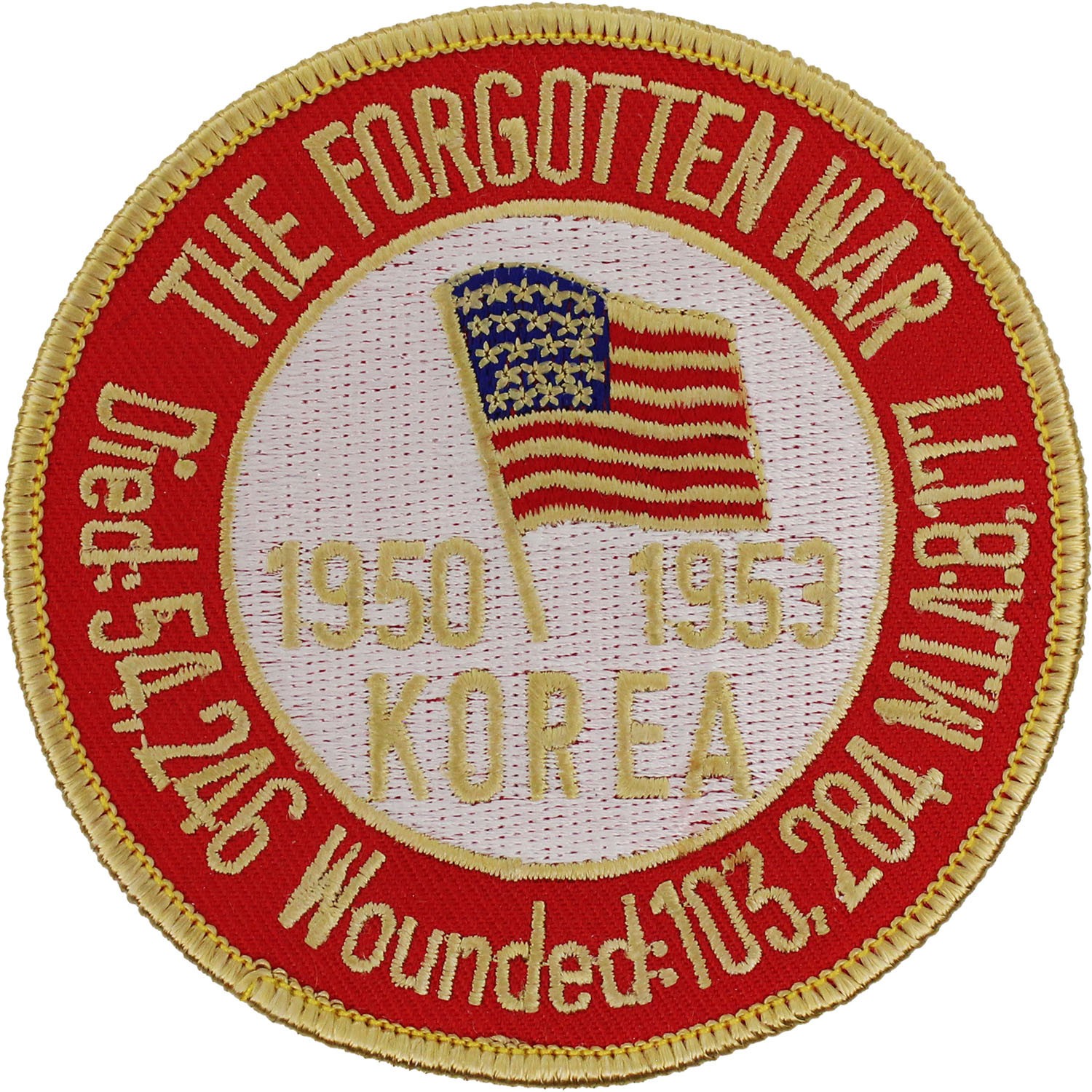 Korea The Forgotten War Patch (3 1/2" W x 3 1/2" H) (Sew-On) P603