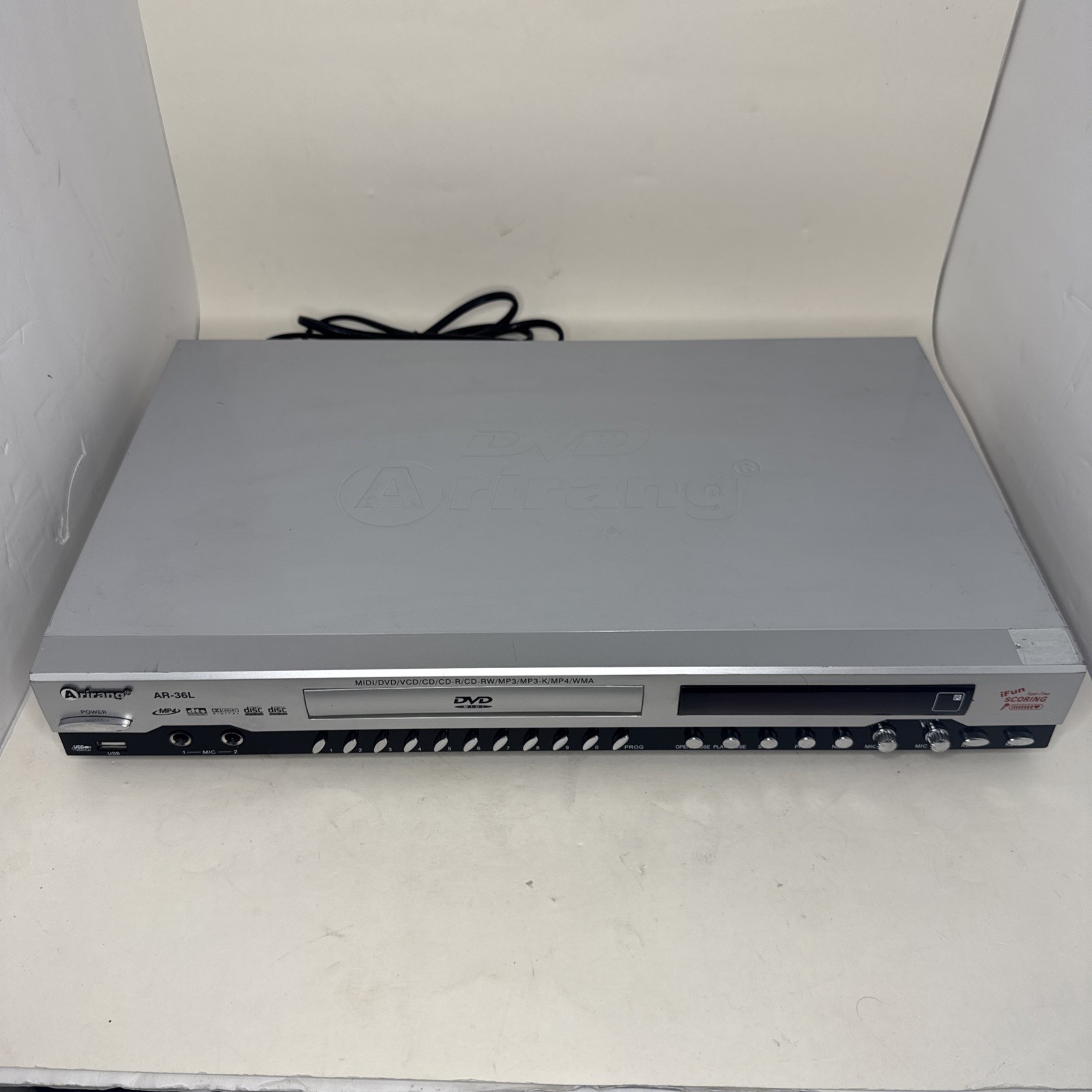 Arirang AR 36 L Deluxe Karaoke DVD Player Tested No Remote