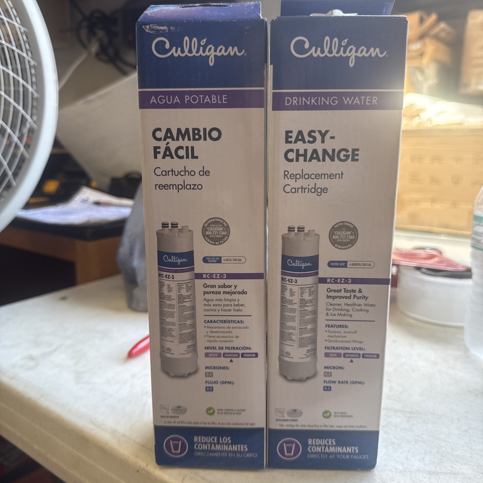 2-Pack RC-EZ-3 Culligan Drinking Water Filter Easy Change Replacement Cartridge
