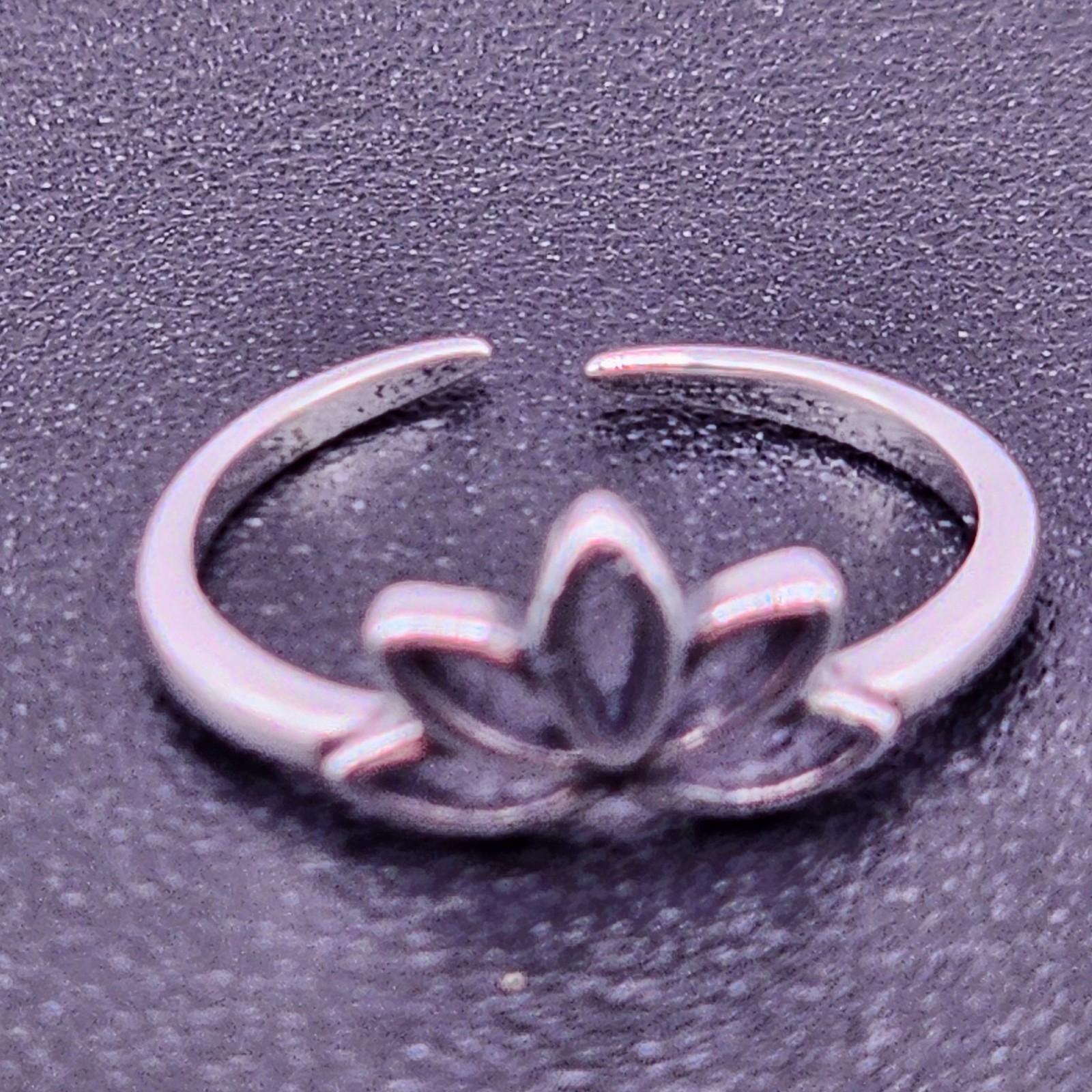 925 NEW Sterling Silver TOE ring LOTUS 6mm